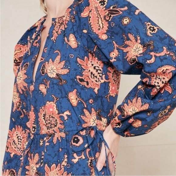 A.L.C. Myra Mini Dress in Blue/Pink Paisley Floral Size 4 - Picture 11 of 14